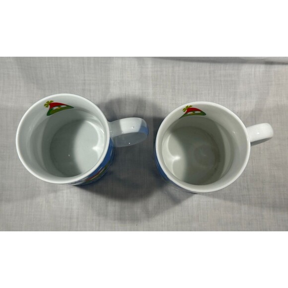 SET OF 2 Pier 1 One Imports Mugs- Happy Holidays Christmas Santa Owls Coffee Tea - Picture 7 of 7